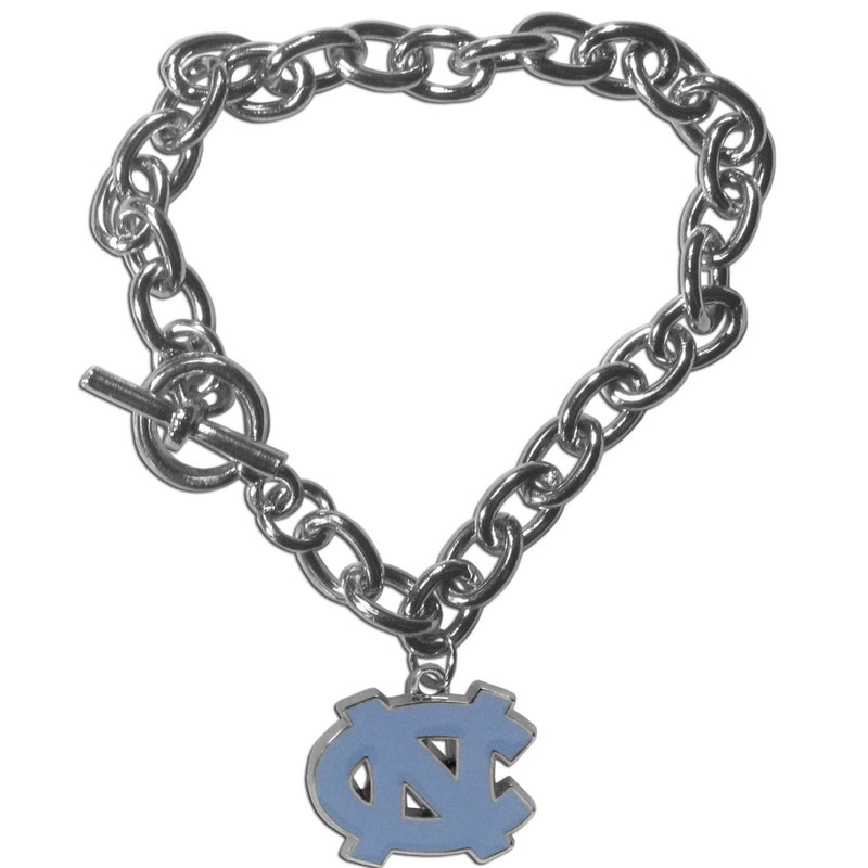NCAA - N. Carolina Tar Heels Charm Chain Bracelet-Jewelry & Accessories,Bracelets,Charm Chain Bracelets,College Charm Chain Bracelets-JadeMoghul Inc.