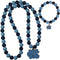 NCAA - N. Carolina Tar Heels Fan Bead Necklace and Bracelet Set-Jewelry & Accessories,College Jewelry,N. Carolina Tar Heels Jewelry-JadeMoghul Inc.