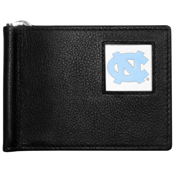 NCAA - N. Carolina Tar Heels Leather Bill Clip Wallet-Wallets & Checkbook Covers,Bill Clip Wallets,College Bill Clip Wallets-JadeMoghul Inc.