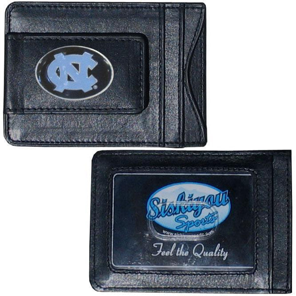 NCAA - N. Carolina Tar Heels Leather Cash & Cardholder-Wallets & Checkbook Covers,Cash & Cardholders,College Cash & Cardholders-JadeMoghul Inc.