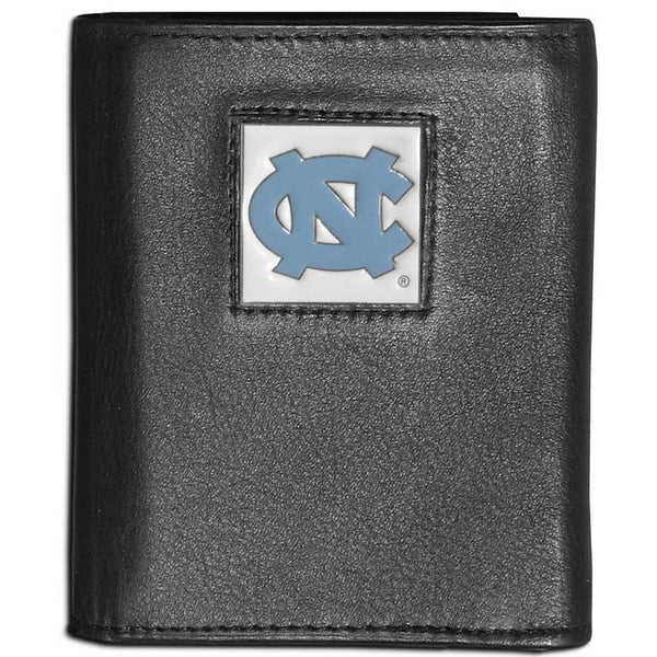 NCAA - N. Carolina Tar Heels Leather Tri-fold Wallet-Wallets & Checkbook Covers,Tri-fold Wallets,Tri-fold Wallets,College Tri-fold Wallets-JadeMoghul Inc.