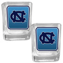 NCAA - N. Carolina Tar Heels Square Glass Shot Glass Set-Beverage Ware,Shot Glass,Graphic Shot Glass,College Graphic Shot Glass,-JadeMoghul Inc.