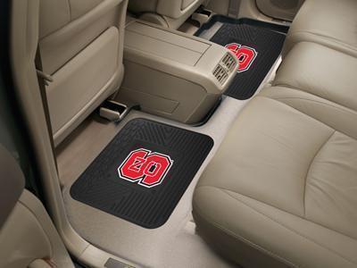 Rubber Floor Mats NCAA NC State 2-pc Utility Car Mat 14"x17"