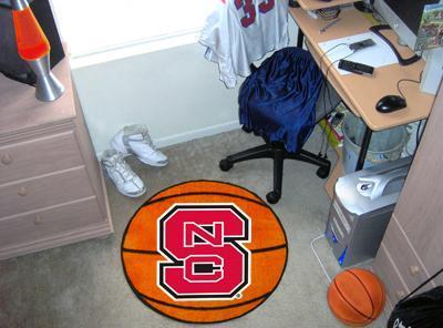 Round Area Rugs NCAA NC State Basketball Mat 27" diameter