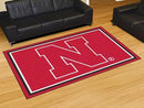 5x8 Rug NCAA Nebraska 5'x8' Plush Rug