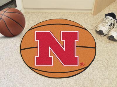 Round Rugs NCAA Nebraska Basketball Mat 27" diameter