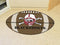 Round Rug in Living Room NCAA Nebraska Blackshirts Football Ball Rug 20.5"x32.5"