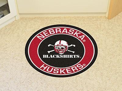 Round Rugs NCAA Nebraska Blackshirts Roundel Mat 27" diameter