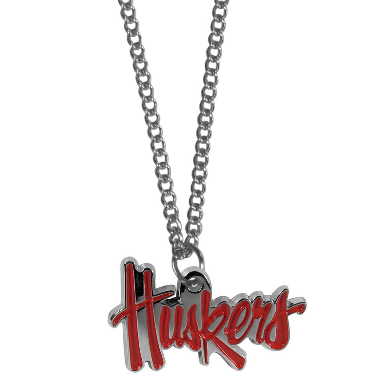 NCAA - Nebraska Cornhuskers Chain Necklace with Small Charm-Jewelry & Accessories,Necklaces,Chain Necklaces,College Chain Necklaces-JadeMoghul Inc.