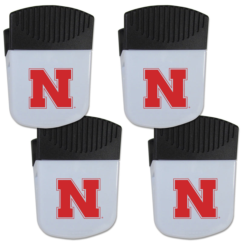 NCAA - Nebraska Cornhuskers Chip Clip Magnet with Bottle Opener, 4 pack-Other Cool Stuff,College Other Cool Stuff,Nebraska Cornhuskers Other Cool Stuff-JadeMoghul Inc.