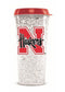 NCAA Nebraska Cornhuskers Crystal Freezer Straw Tumbler With Lid-Party Goods/Housewares-JadeMoghul Inc.