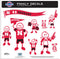 NCAA - Nebraska Cornhuskers Family Decal Set Large-Automotive Accessories,Decals,Family Character Decals,Large Family Decals,College Large Family Decals-JadeMoghul Inc.