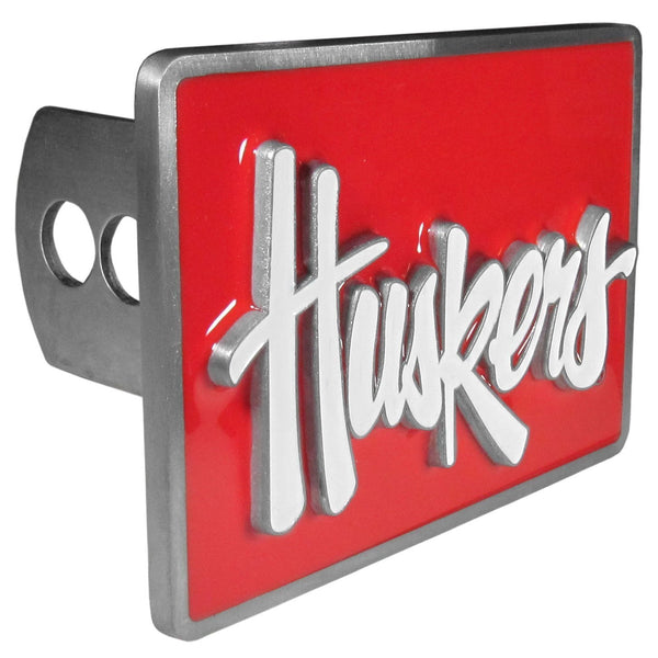 NCAA - Nebraska Cornhuskers Hitch Cover Class II and Class III Metal Plugs-Automotive Accessories,Hitch Covers,Cast Metal Hitch Covers Class II & III,College Cast Metal Hitch Covers Class II & III-JadeMoghul Inc.