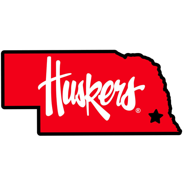 NCAA - Nebraska Cornhuskers Home State 11 Inch Magnet-Automotive Accessories,Magnets,Home State Magnets,College Home State Magnets-JadeMoghul Inc.