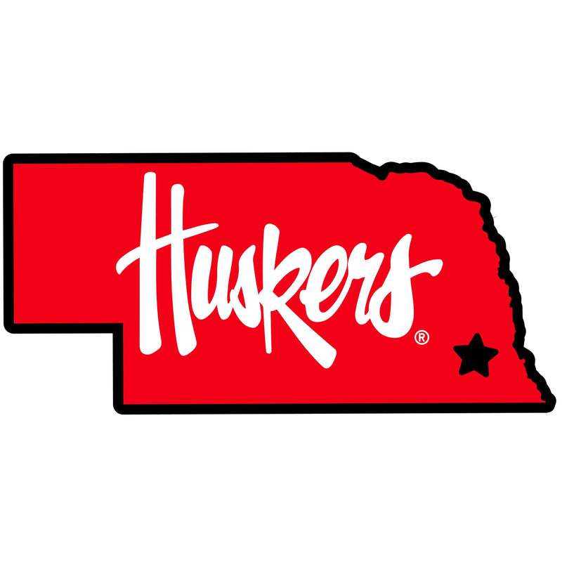 NCAA - Nebraska Cornhuskers Home State 11 Inch Magnet-Automotive Accessories,Magnets,Home State Magnets,College Home State Magnets-JadeMoghul Inc.