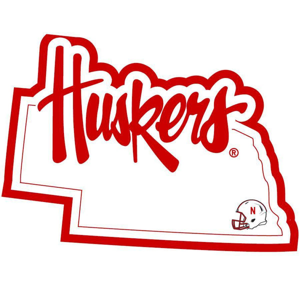 NCAA - Nebraska Cornhuskers Home State Decal-Automotive Accessories,Decals,Home State Decals,College Home State Decals-JadeMoghul Inc.