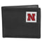 NCAA - Nebraska Cornhuskers Leather Bi-fold Wallet Packaged in Gift Box-Wallets & Checkbook Covers,Bi-fold Wallets,Gift Box Packaging,College Bi-fold Wallets-JadeMoghul Inc.