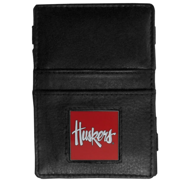 NCAA - Nebraska Cornhuskers Leather Jacob's Ladder Wallet-Wallets & Checkbook Covers,Jacob's Ladder Wallets,College Jacob's Ladder Wallets-JadeMoghul Inc.