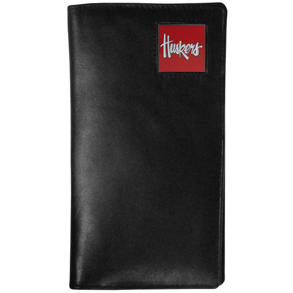 NCAA - Nebraska Cornhuskers Leather Tall Wallet-Wallets & Checkbook Covers,Tall Wallets,College Tall Wallets-JadeMoghul Inc.