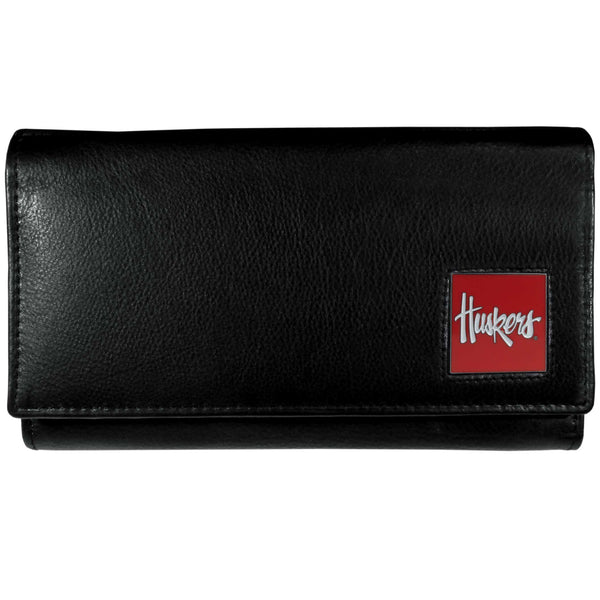 NCAA - Nebraska Cornhuskers Leather Women's Wallet-Wallets & Checkbook Covers,Women's Wallets,College Women's Wallets-JadeMoghul Inc.