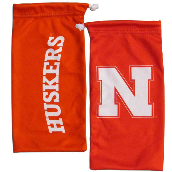 NCAA - Nebraska Cornhuskers Microfiber Sunglass Bag-Sunglasses, Eyewear & Accessories,Microfiber Eyewear Bag,College Sport Eyewear Cases-JadeMoghul Inc.