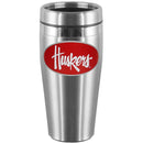NCAA - Nebraska Cornhuskers Steel Travel Mug-Beverage Ware,Travel Mugs,Steel Travel Mugs w/Handle,College Steel Travel Mugs with Handle-JadeMoghul Inc.