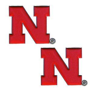 NCAA - Nebraska Cornhuskers Stud Earrings-Jewelry & Accessories,Earrings,Stud Earrings,College Stud Earrings-JadeMoghul Inc.