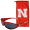 NCAA - Nebraska Cornhuskers Sunglass and Bag Set-Sunglasses, Eyewear & Accessories,Sunglass and Accessory Sets,Sunglass and Bag Sets,College Sunglass and Bag Sets-JadeMoghul Inc.