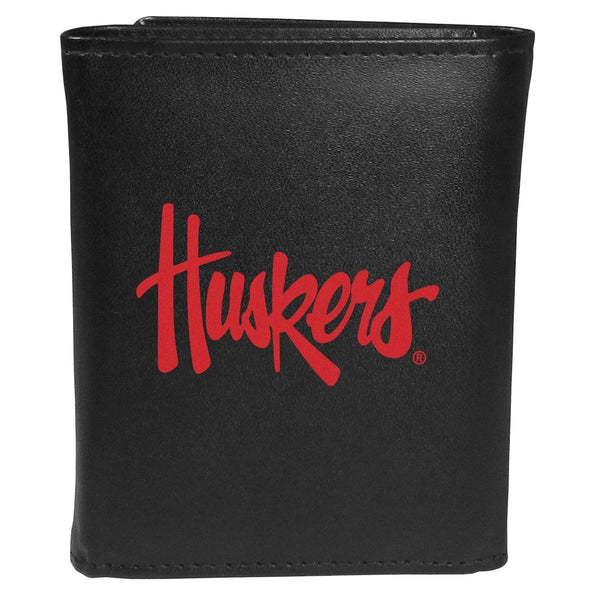NCAA - Nebraska Cornhuskers Tri-fold Wallet Large Logo-Wallets & Checkbook Covers,College Wallets,Nebraska Cornhuskers Wallets-JadeMoghul Inc.