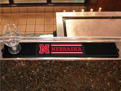 BBQ Grill Mat NCAA Nebraska Drink Tailgate Mat 3.25"x24"