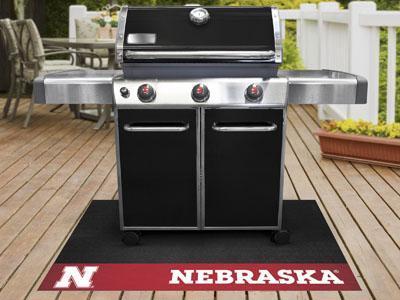 BBQ Grill Mat NCAA Nebraska Grill Tailgate Mat 26"x42"