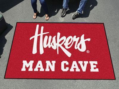 Indoor Outdoor Rugs NCAA Nebraska Huskers Man Cave UltiMat 5'x8' Rug