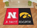 Large Rugs NCAA Nebraska Iowa House Divided Rug 33.75"x42.5"