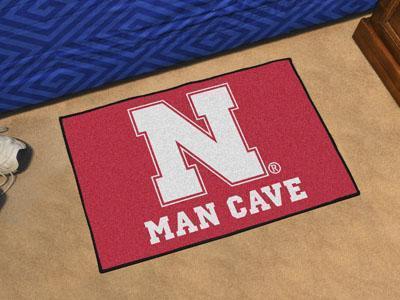 Indoor Outdoor Rugs NCAA Nebraska Man Cave Starter Rug 19"x30"