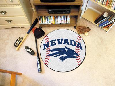 Round Rugs NCAA Nevada Baseball Mat 27" diameter