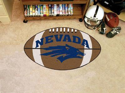 Round Rug in Living Room NCAA Nevada Football Ball Rug 20.5"x32.5"