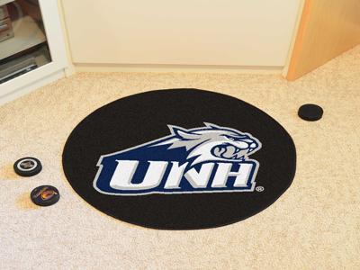 Round Rug in Living Room NCAA New Hampshire Puck Ball Mat 27" diameter