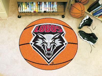 Round Rugs NCAA New Mexico Basketball Mat 27" diameter