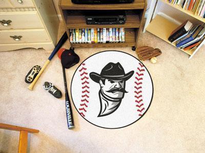 Round Rugs NCAA New Mexico State Baseball Mat 27" diameter