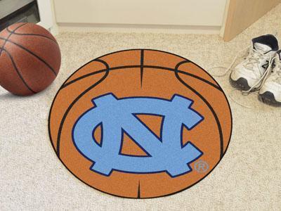 Round Rugs NCAA North Carolina Basketball Mat 27" diameter