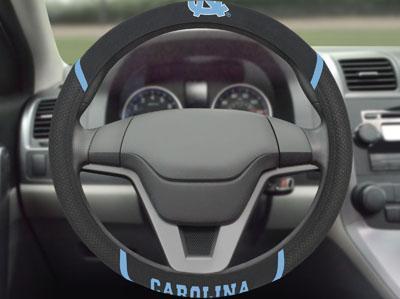 Custom Floor Mats NCAA North Carolina Steering Wheel Cover 15"x15"