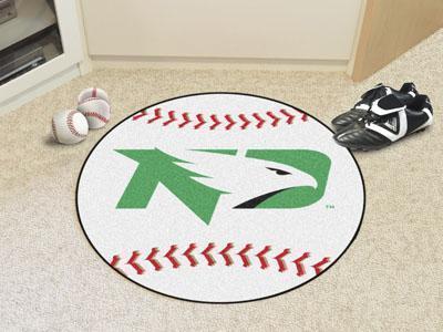 Round Rugs NCAA North Dakota Baseball Mat 27" diameter