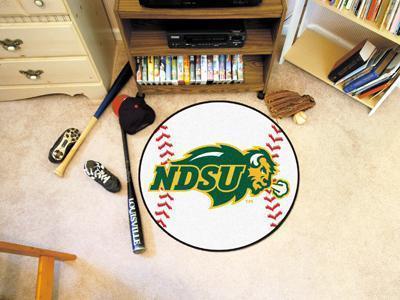 Round Rugs NCAA North Dakota State Baseball Mat 27" diameter