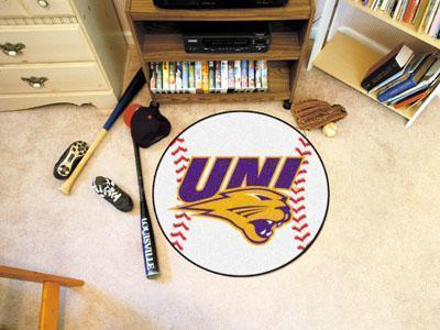 Round Rugs NCAA Northern Iowa Baseball Mat 27" diameter