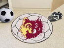 Round Indoor Outdoor Rugs NCAA Northern State Soccer Ball 27" diameter