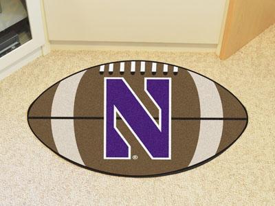Round Rugs For Sale NCAA Northwestern Football Ball Rug 20.5"x32.5"