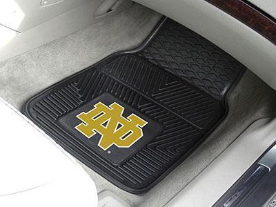 Rubber Car Mats NCAA Notre Dame 2-pc Vinyl Front Car Mats 17"x27"