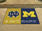 Large Rugs NCAA Notre Dame Michigan House Divided Rug 33.75"x42.5"