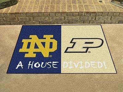 Large Area Rugs NCAA Notre Dame Purdue House Divided Rug 33.75"x42.5"