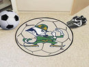 Small Round Rugs NCAA Notre Dame Soccer Ball 27" diameter